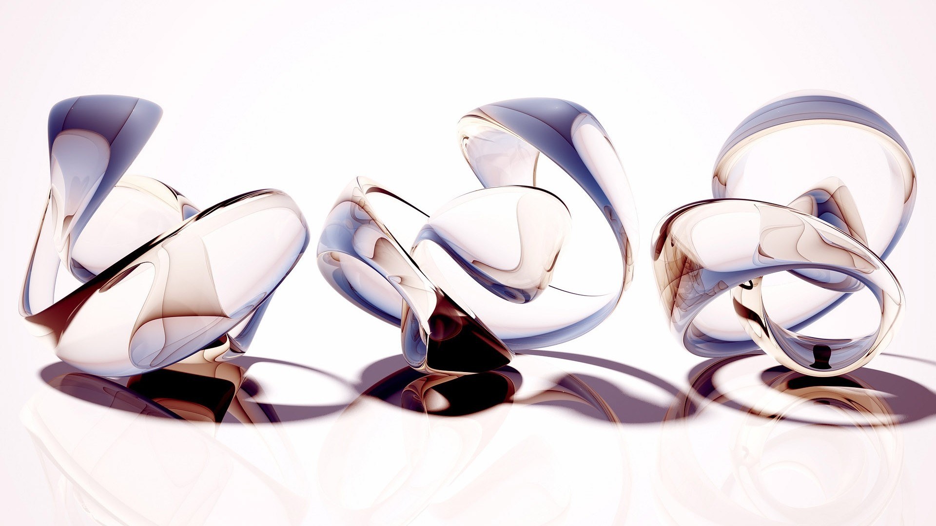 Abstract glass sculptures