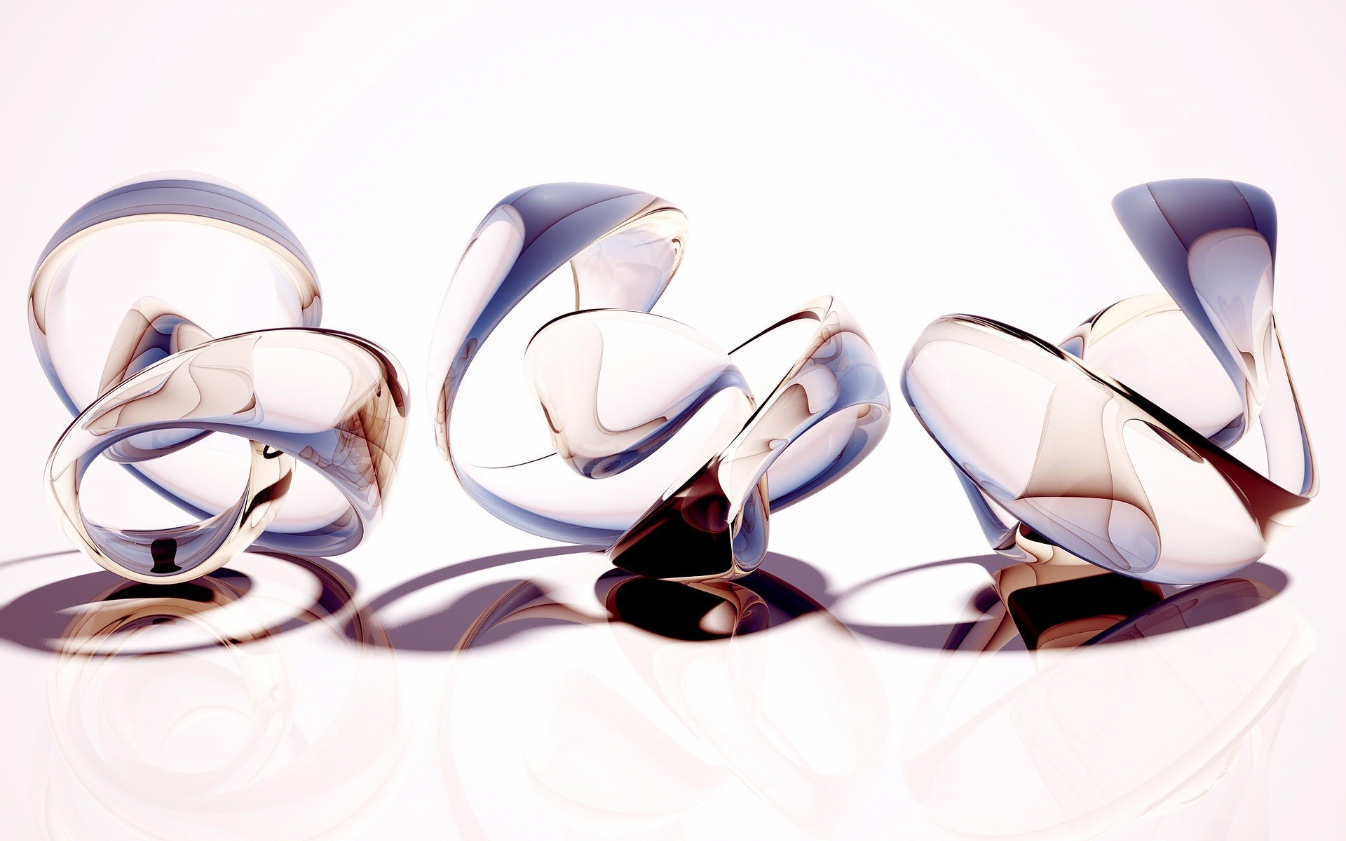 Abstract glass sculptures