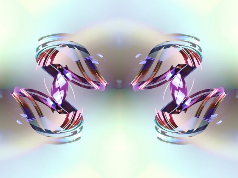 Abstract glass sculptures