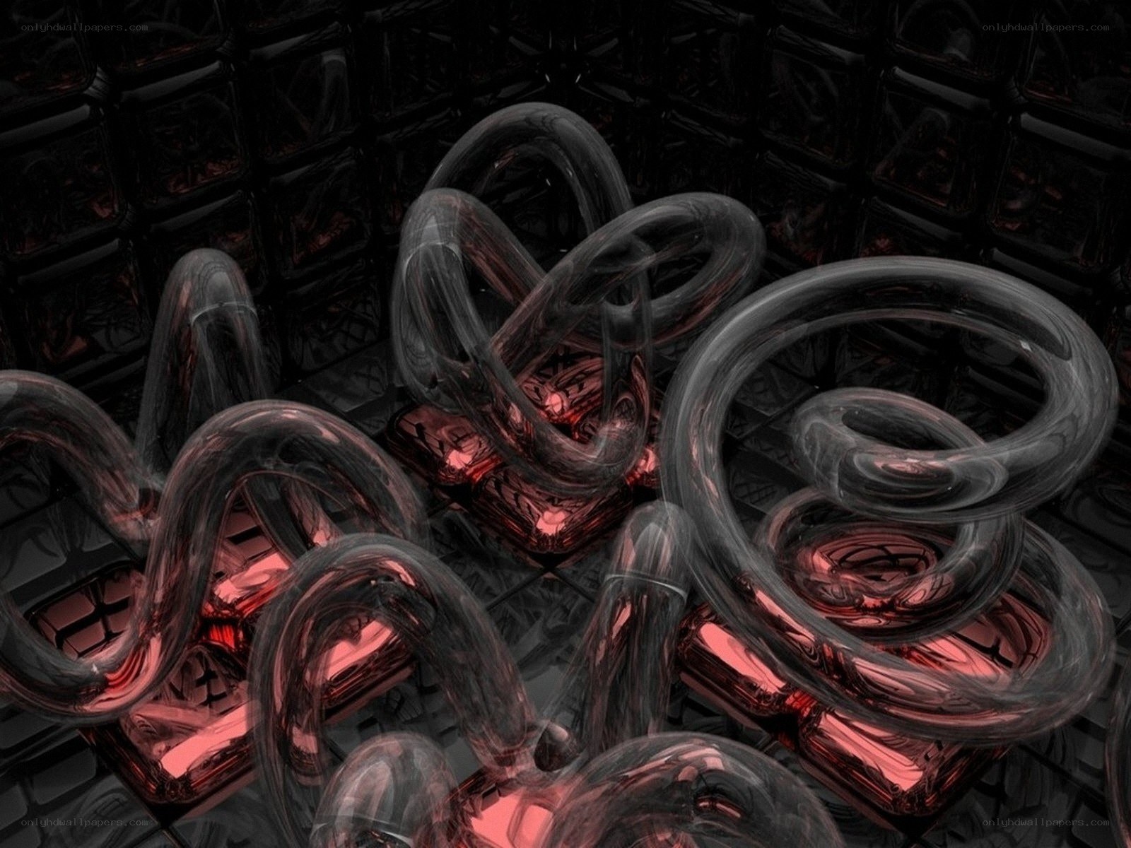 Abstract glass sculptures