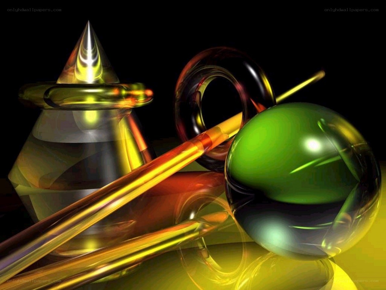 Abstract glass shapes