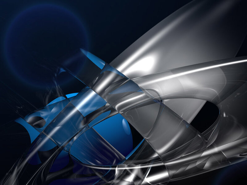 Abstract Glass Shapes — Blue