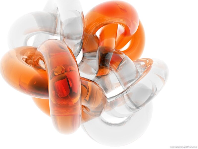 Abstract Glass Shapes — Orange