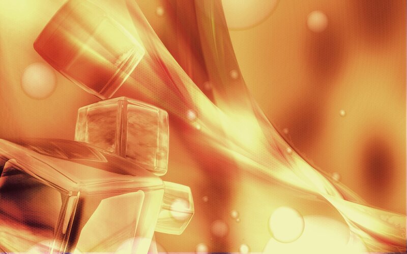 Abstract Glass Shapes — Yellow, Warm
