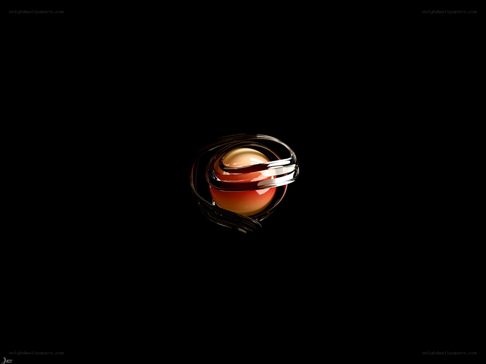 abstract glass sphere design