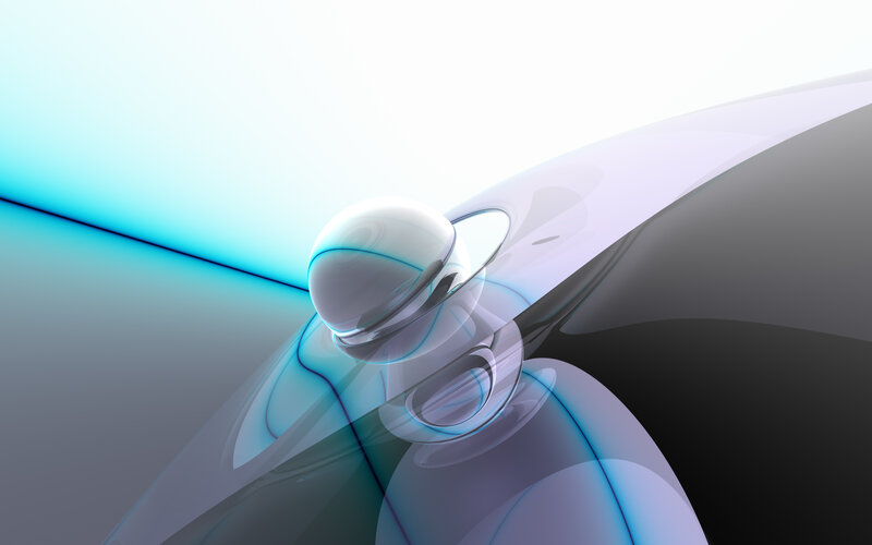 Abstract glass sphere design