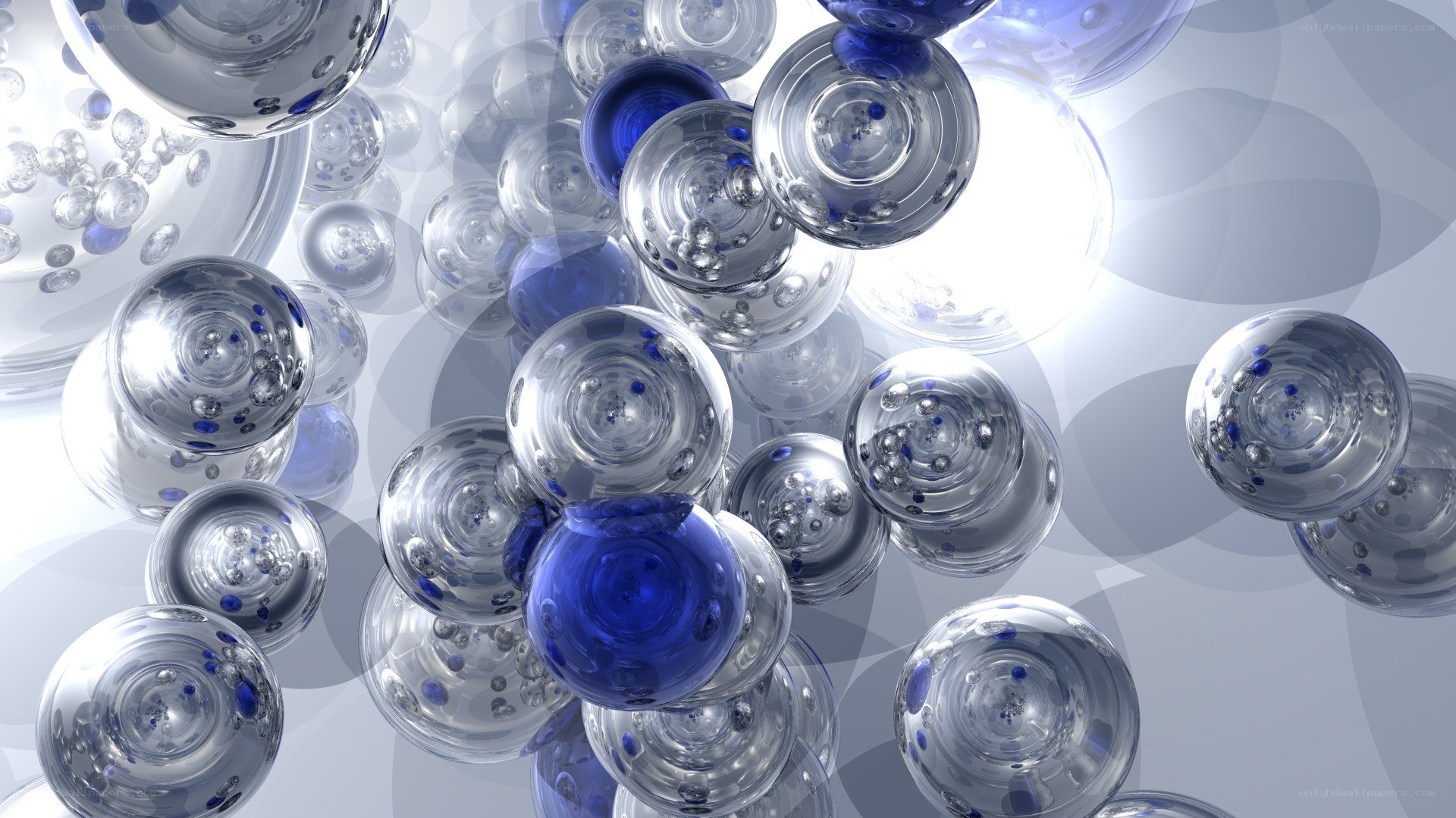 Abstract glass spheres