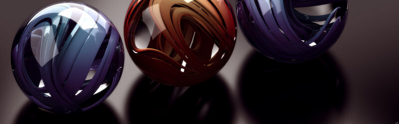 Abstract glass spheres