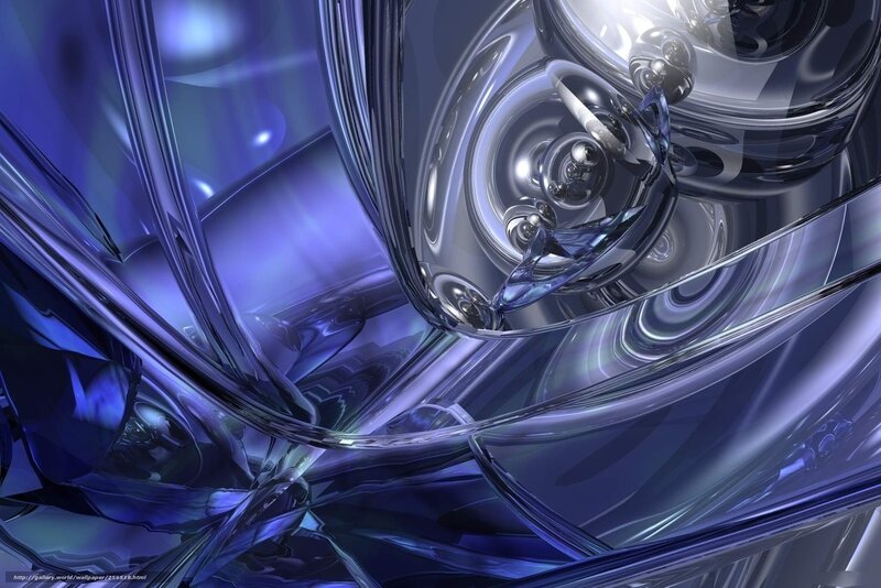 Abstract Glass Swirls — Blue