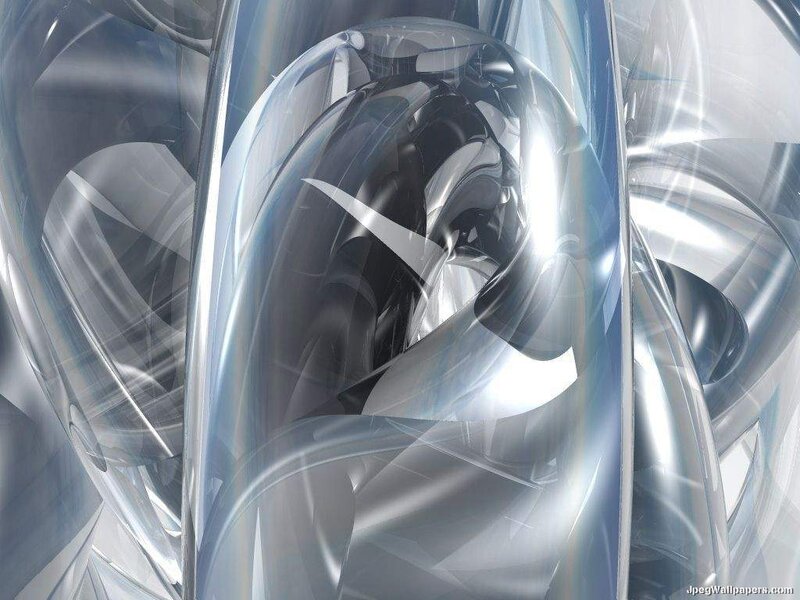 Abstract Glass Swirls — Silver
