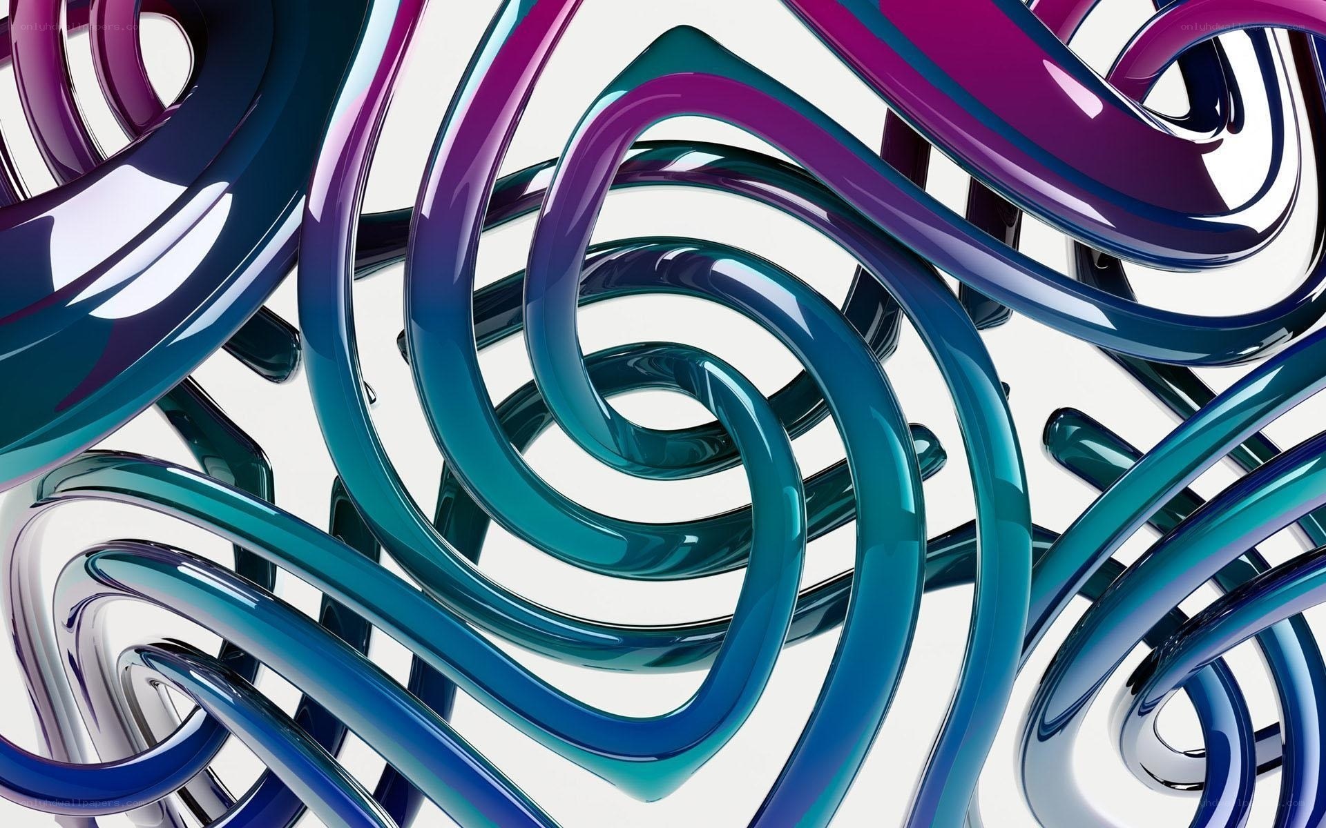Abstract glass swirls