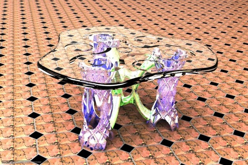 abstract glass table design