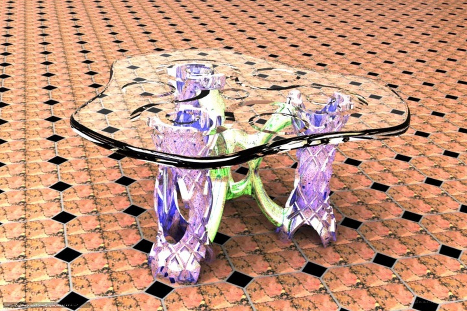 abstract glass table design