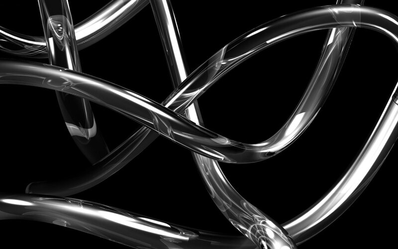 abstract glass tube sculpture