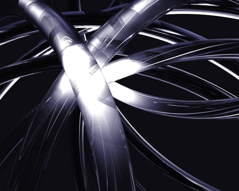 Abstract glass tubes intersection