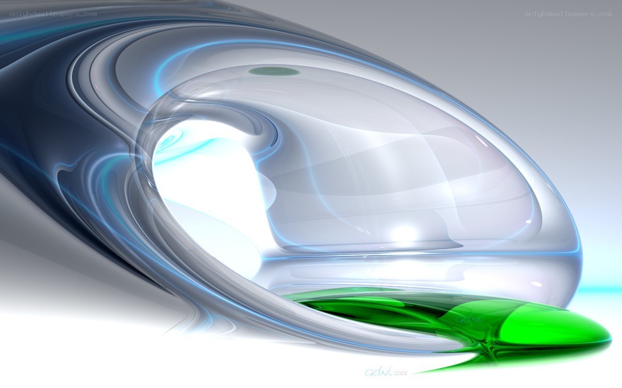 Abstract glass wave sculpture