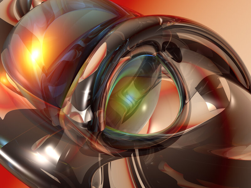 Abstract glassy swirls