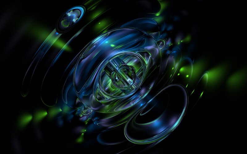 Abstract Glassy Swirls — Blue