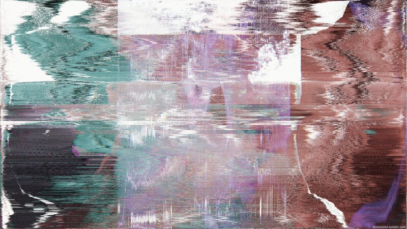 Abstract Glitch Art — White