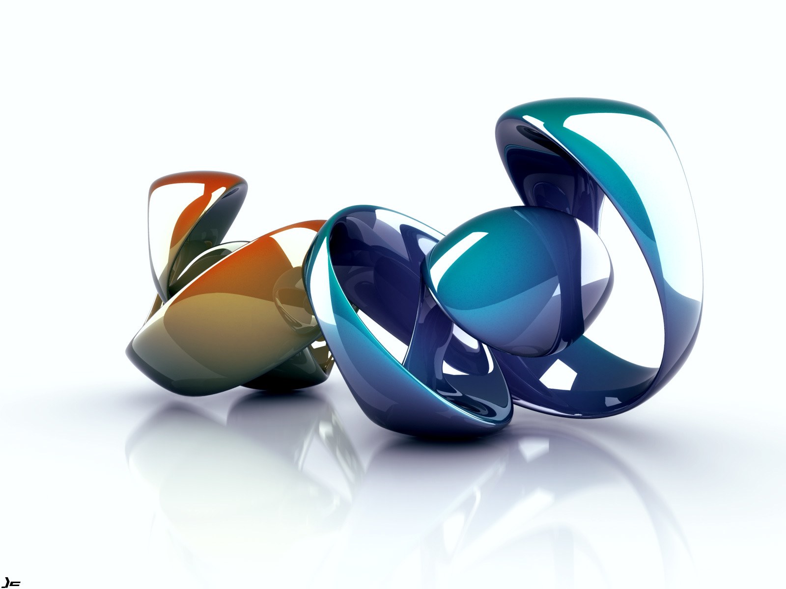 Abstract glossy sculpture