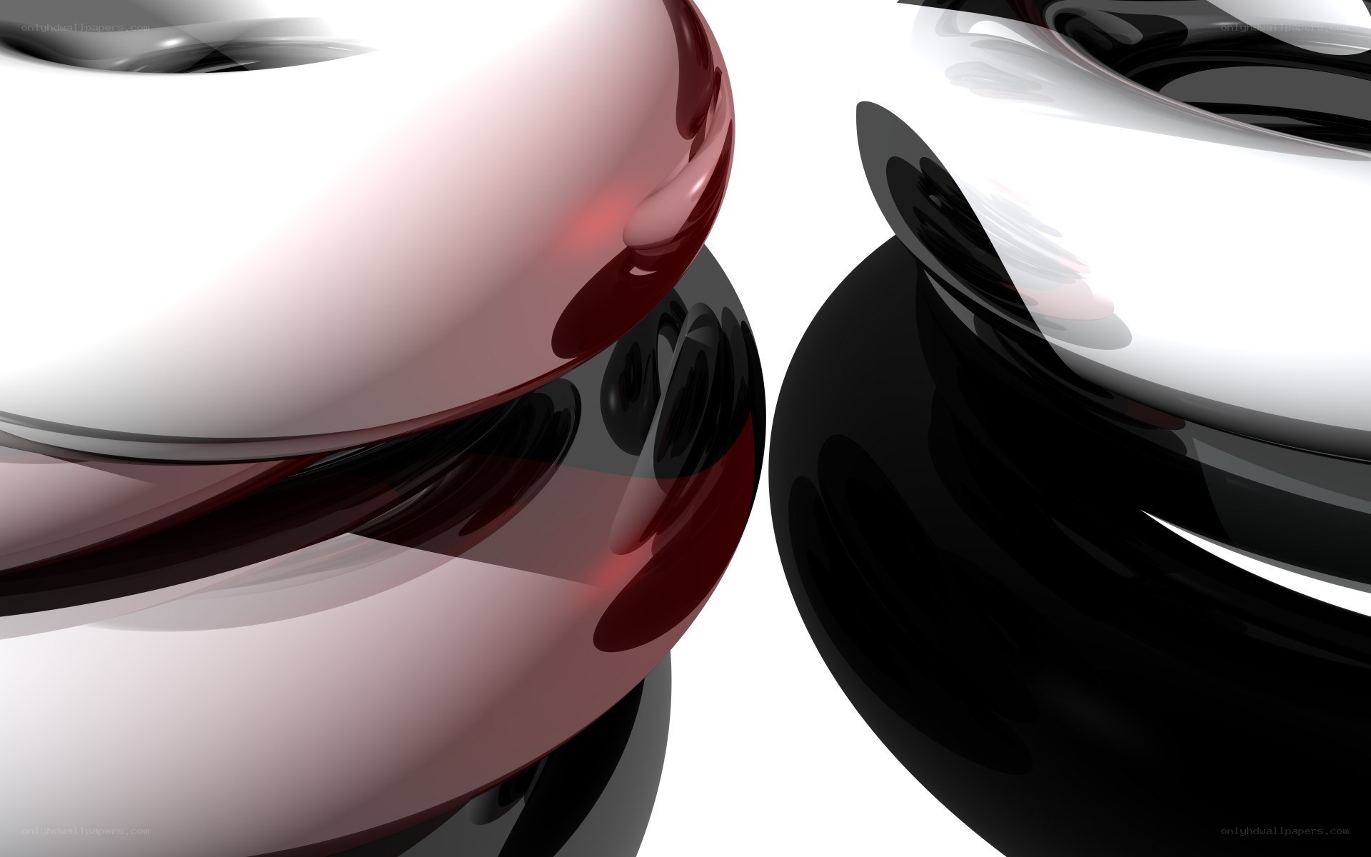 Abstract glossy shapes