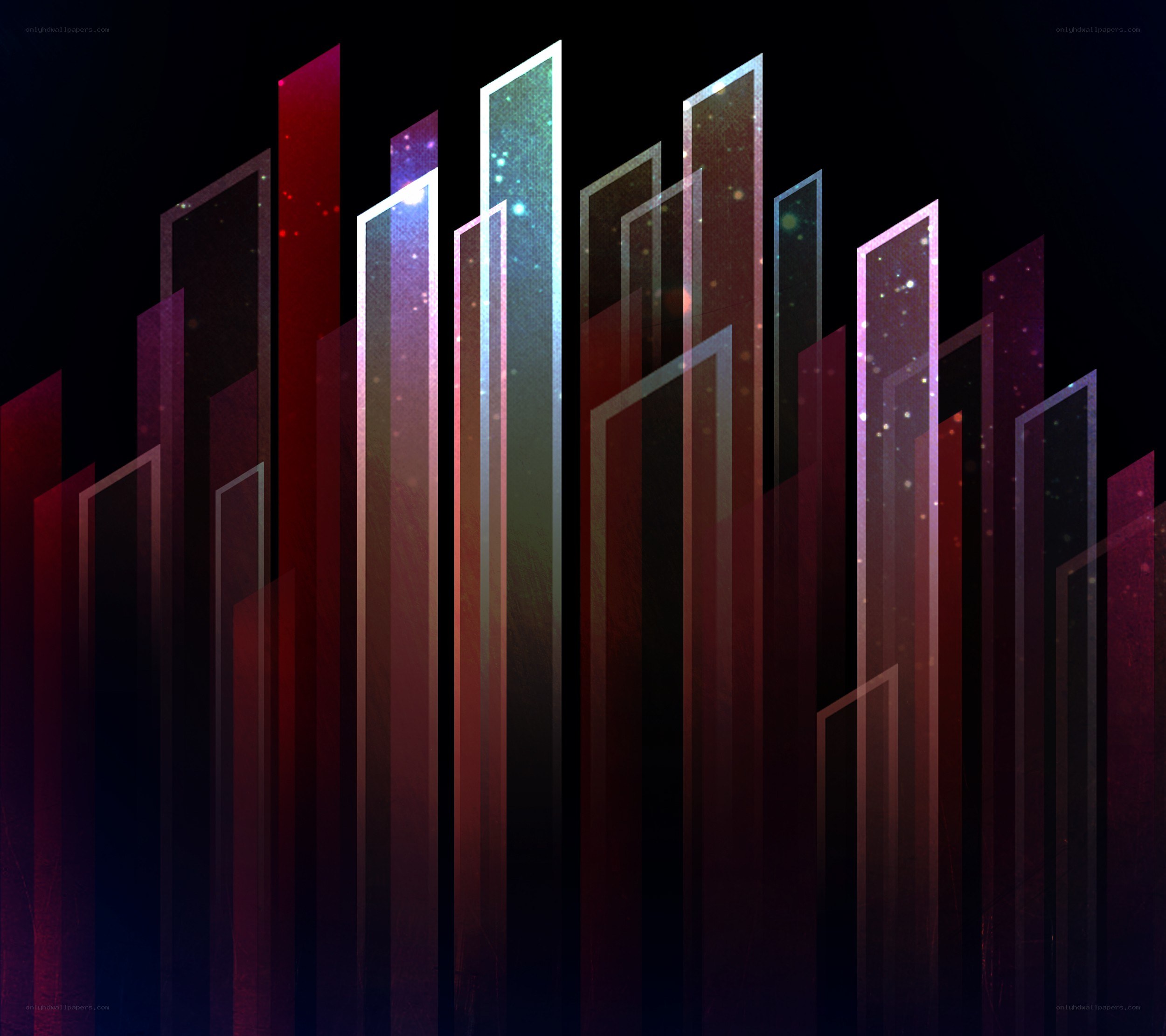 abstract glowing bars