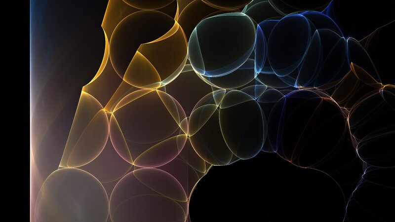 Abstract glowing bubble pattern