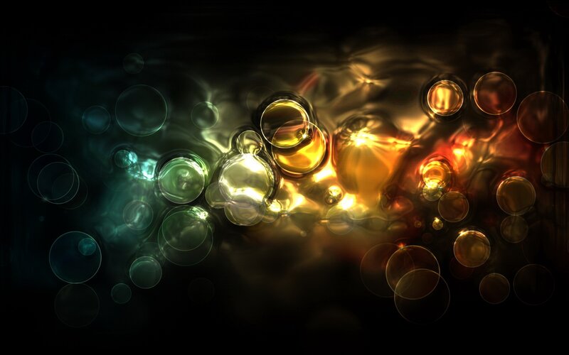 Abstract glowing bubbles