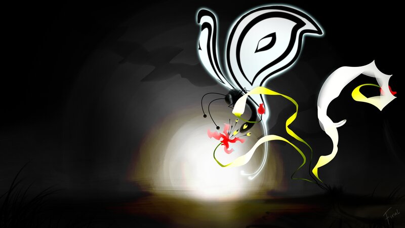 Abstract Glowing Butterfly