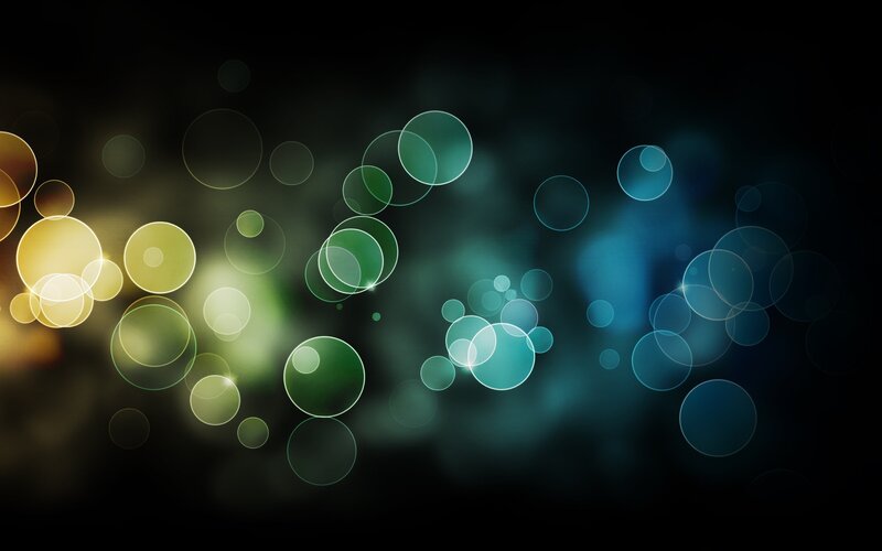 Abstract Glowing Circles — Green, Calm