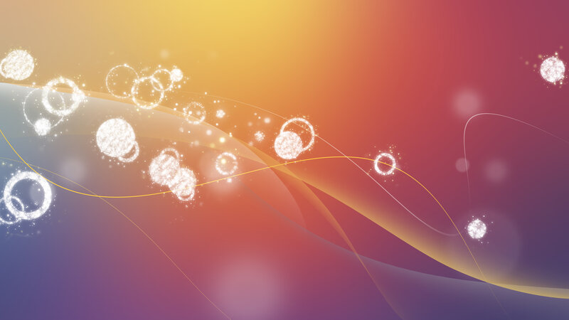 Abstract Glowing Circles — Orange