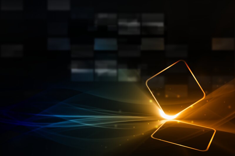 Abstract glowing cube animation