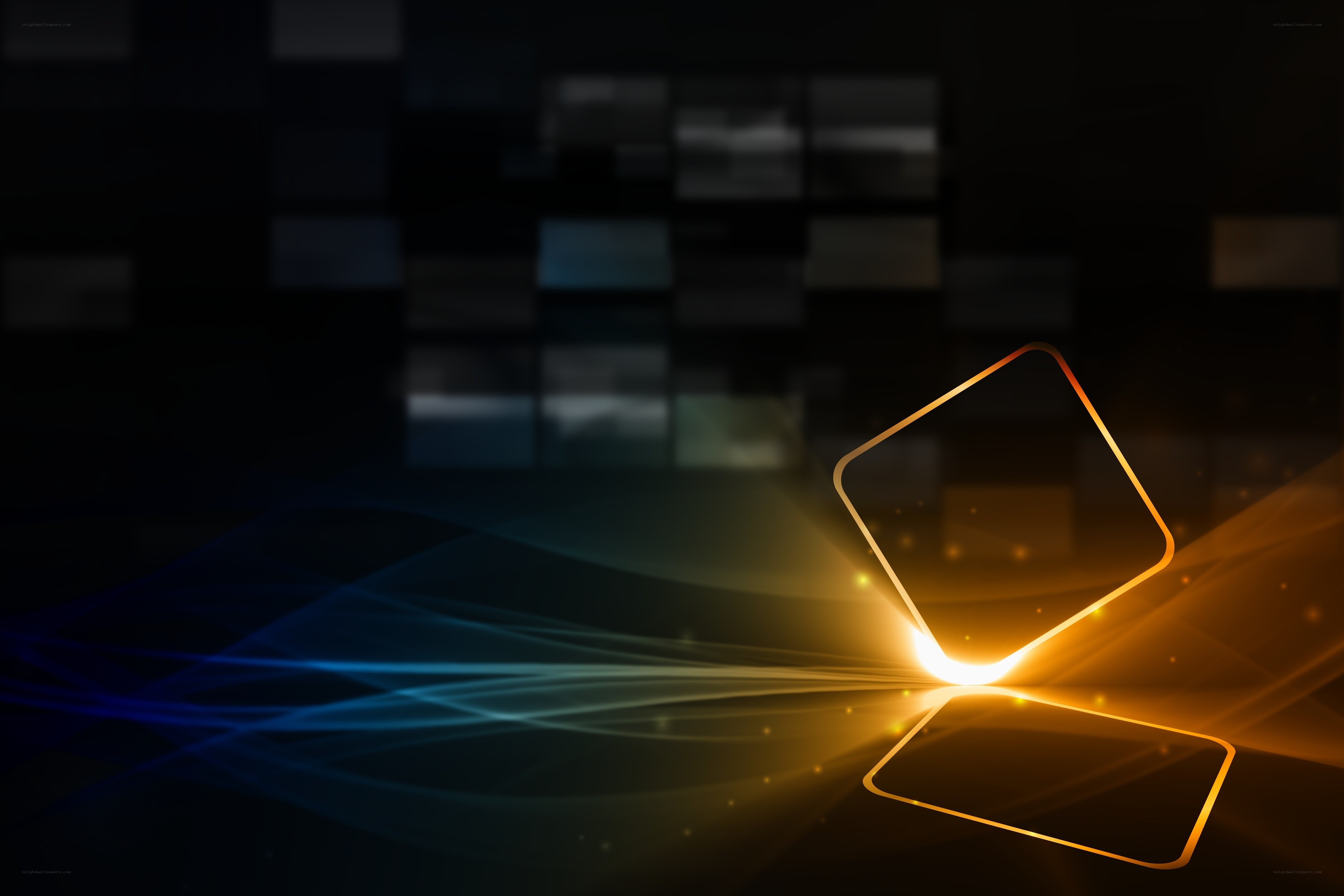 Abstract glowing cube animation