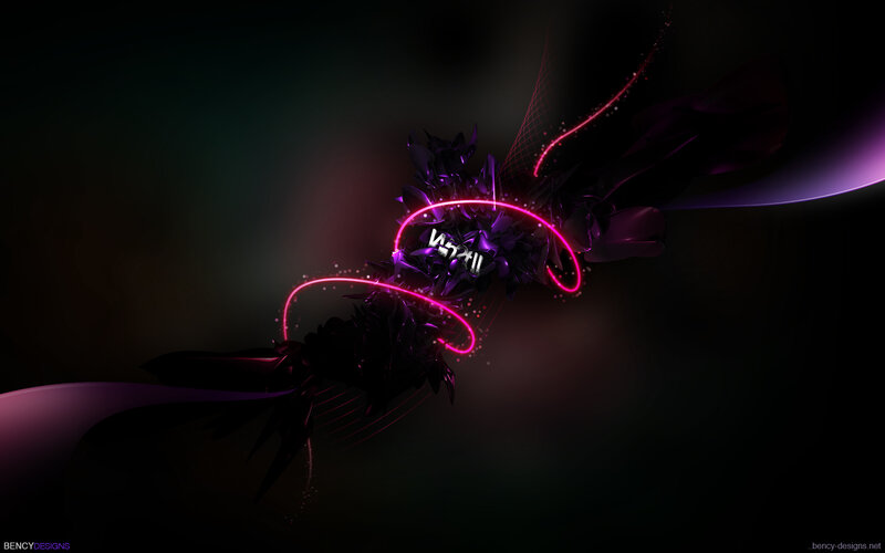 Abstract Glowing Design — Black