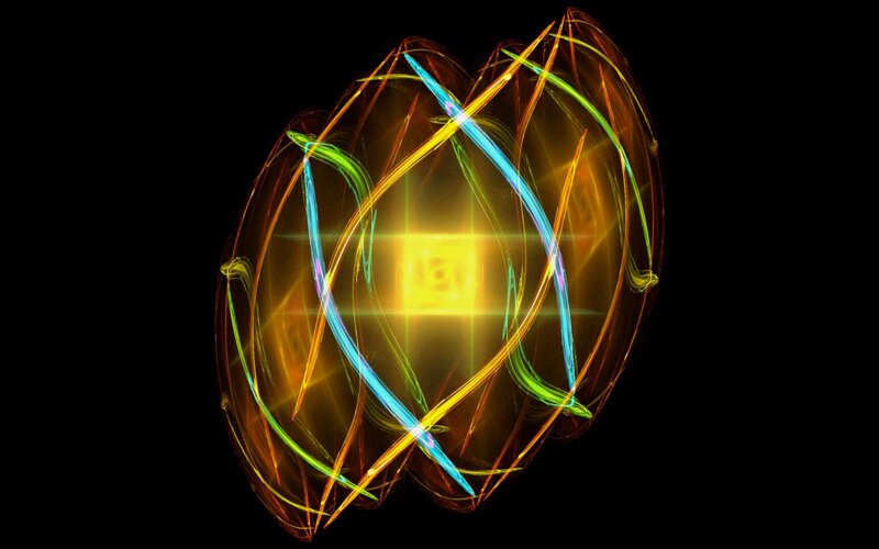 Abstract glowing energy sphere