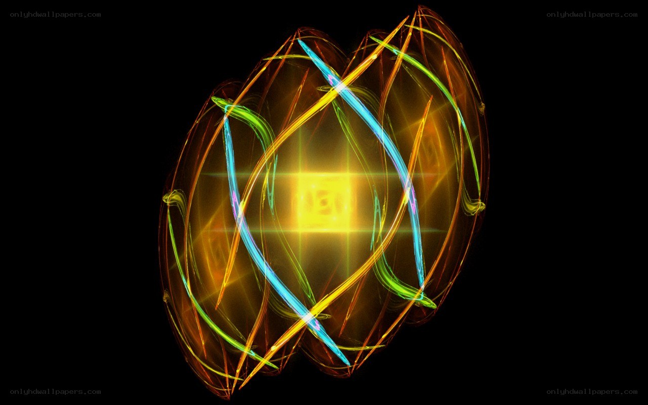 Abstract glowing energy sphere