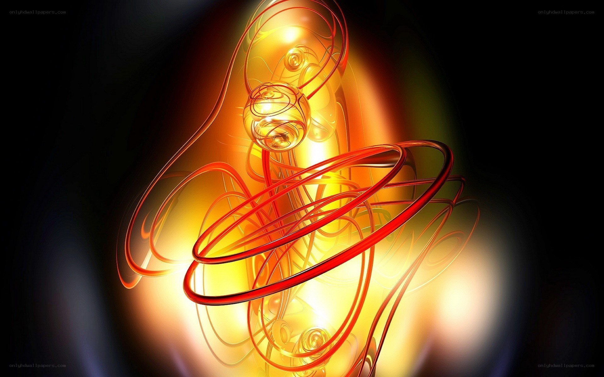 Abstract glowing energy swirl