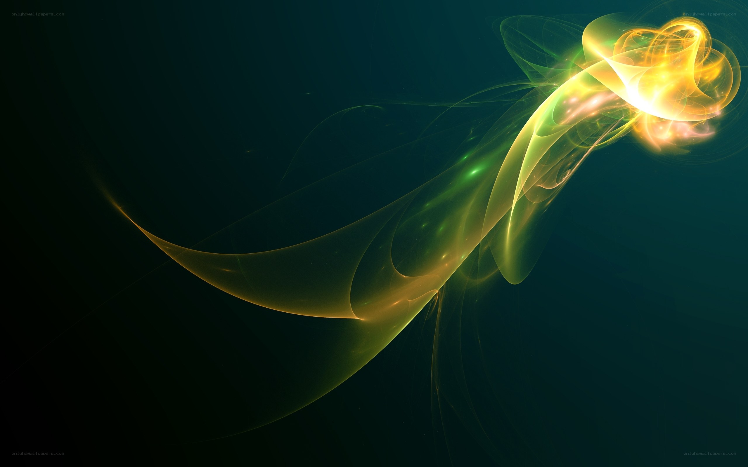 Abstract glowing energy swirl