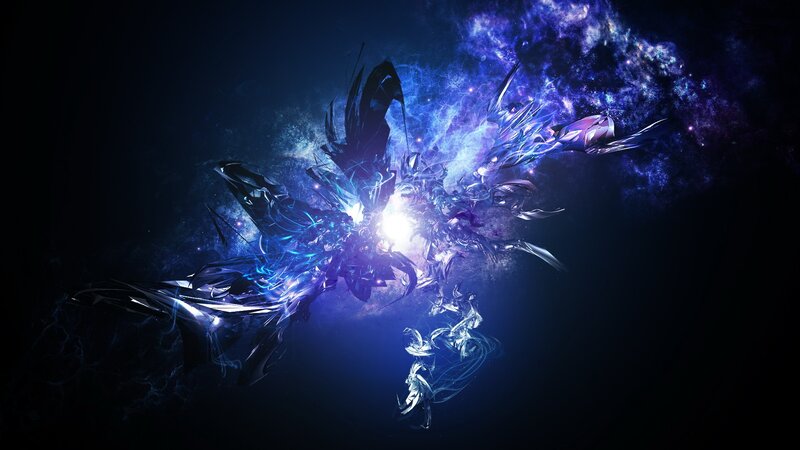 Abstract Glowing Entity — Blue