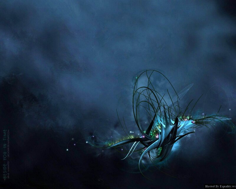 Abstract glowing entity in dark space
