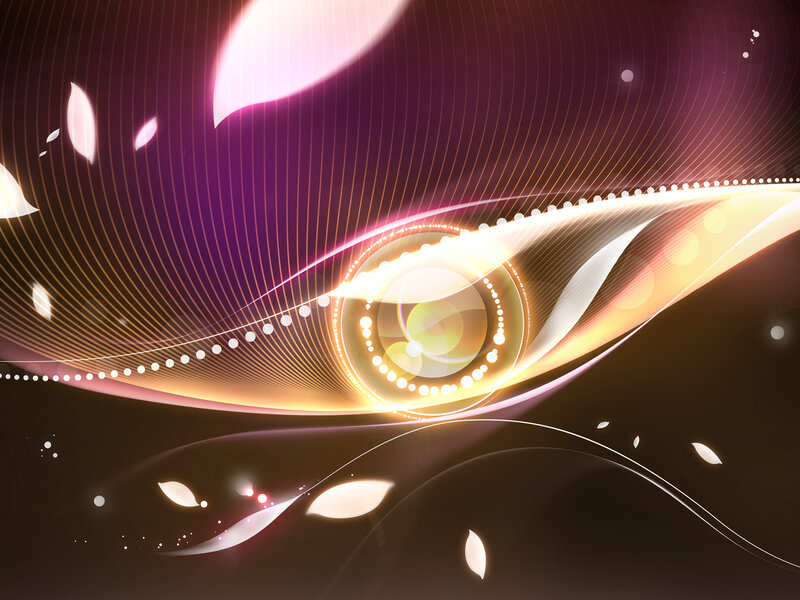 Abstract Glowing Eye — Purple, Dramatic