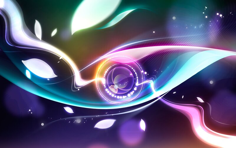 Abstract Glowing Eye — Purple