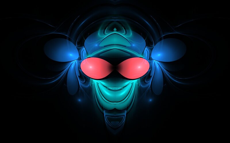 abstract glowing face design