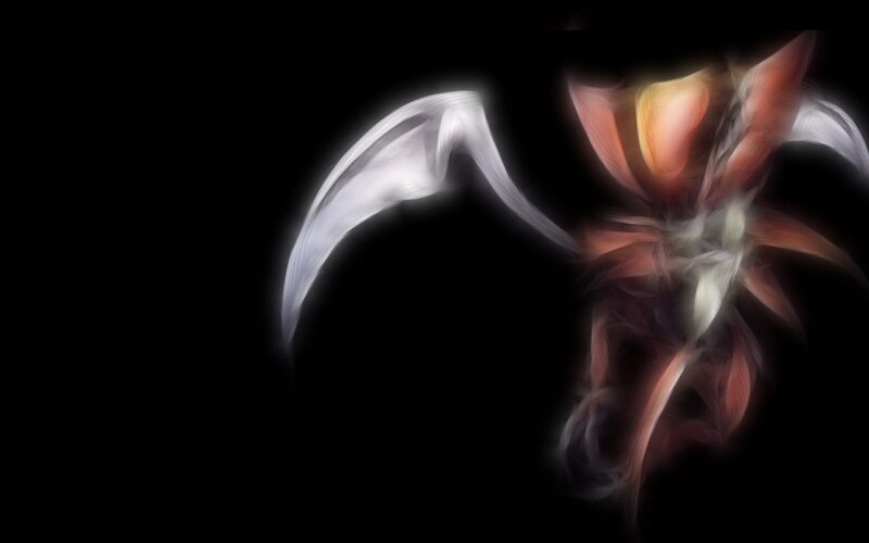 Abstract Glowing Figure — Black, Dramatic