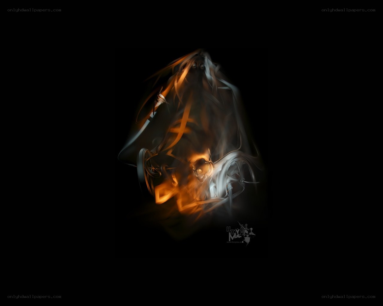 abstract glowing figure