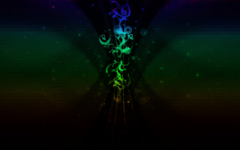 Abstract glowing floral design