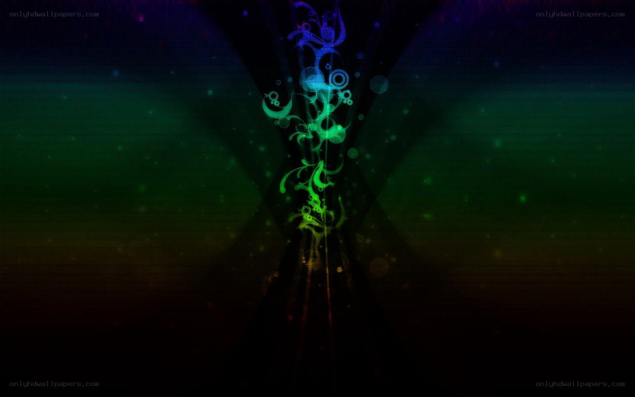 Abstract glowing floral design