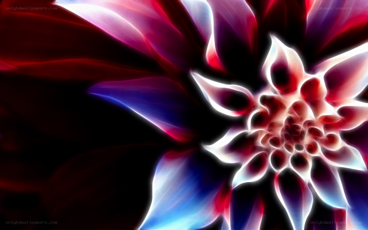 Abstract glowing flower design