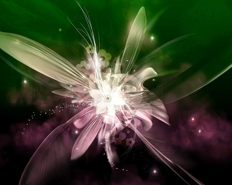 Abstract glowing flower design