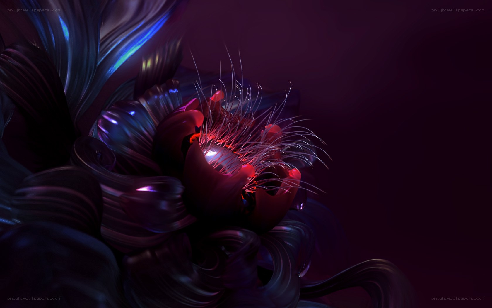 Abstract glowing flower